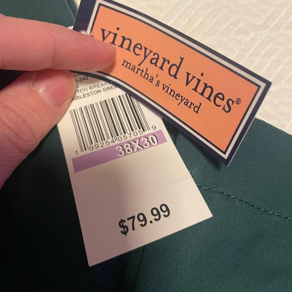 Vineyard Vines Men's Dark Green Chinos - Picture 2 of 5